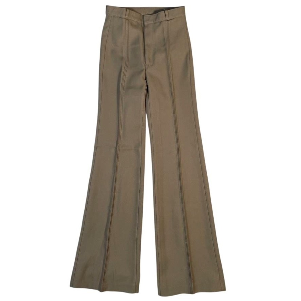Vintage Angels Flight Dress Pants Mens 28x36 Beige Dacron Flare USA 70s NOS